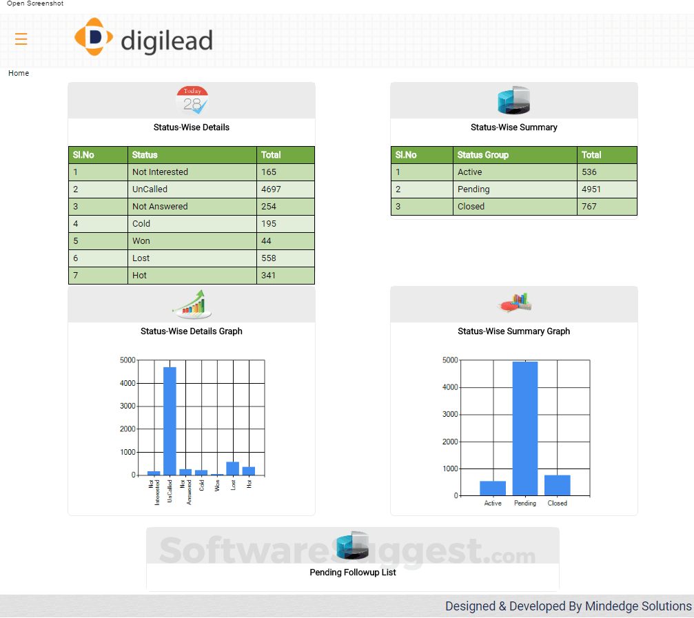 DigiLead - Lead Management System Small Screenshot 1